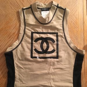 Chanel crop tan top Size 38